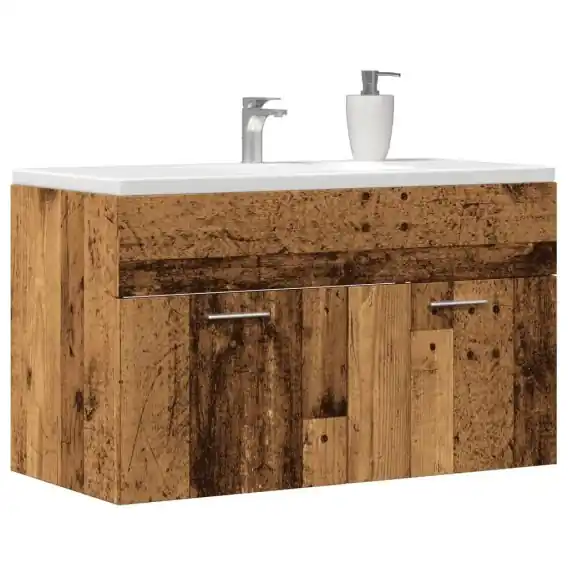 Dodaj do koszyka Szafka pod umywalkę, stare drewno, 80x38,5x46 cm Lumarko! - Hurtownia wielobranżowa Lumarko